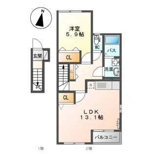 ファインパレス桜草【2階】の間取り