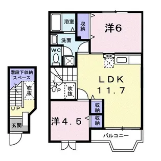 クレストール諏訪前【2階】の間取り