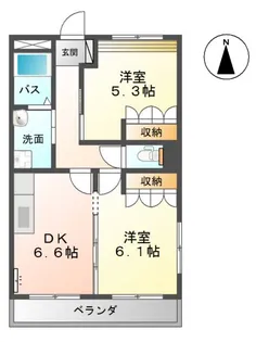 グランティス大晴Ⅱ【2階】の間取り