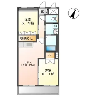 SUN HEIME M&H Ⅱ【1階】の間取り
