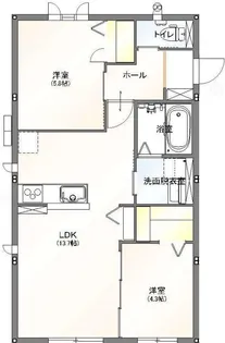 ローズガーデン【1階】の間取り