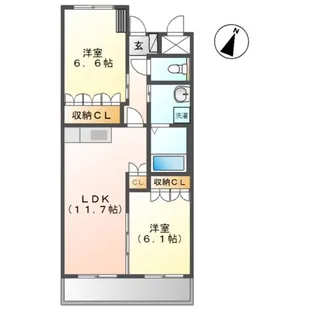 SUN HEIME M&H Ⅱ【1階】の間取り