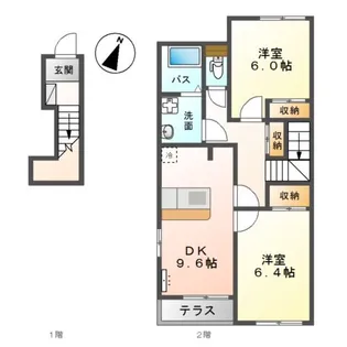 サニーヒルズ【2階】の間取り