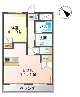 アヴァンティ 岬【1階】の間取り