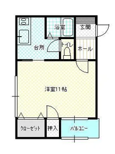 コーポユーカリ10号館【202号室】の間取り