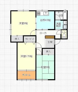 ハイツX−1【1階】の間取り