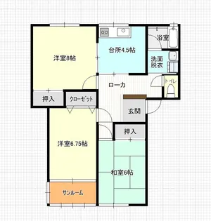 ハイツX−1【2階】の間取り