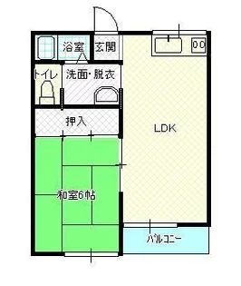 竹田アパート【202号室】の間取り