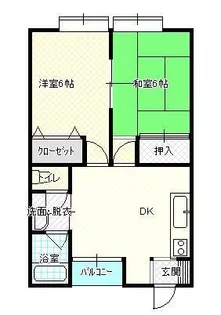 ディンクスSK【205号室】の間取り