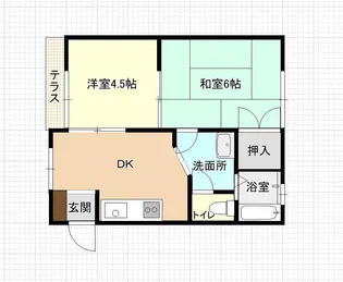 メゾンドゥウルマ【106号室】の間取り