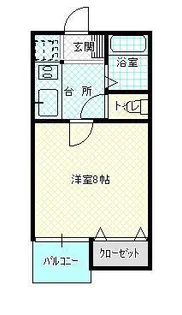 ハイツルミエール【205号室】の間取り