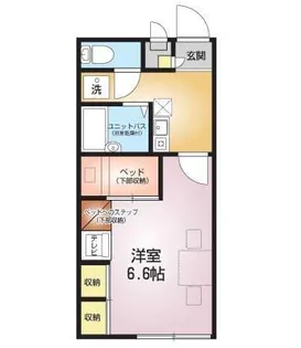 レオパレス陽向【102号室】の間取り