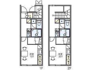 レオパレスフォンターナ【1階】の間取り