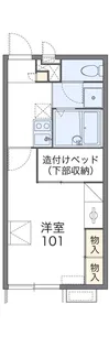 レオパレス桜坂【110号室】の間取り