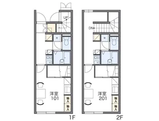 レオパレスフォルテシモ【205号室】の間取り