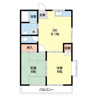 ファーストハイツ鳩塚【2階】の間取り