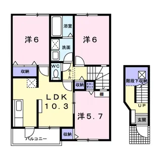 マウントリヴァ2003 Ⅰ【2階】の間取り