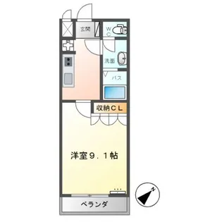 メルヴェール知手【1階】の間取り