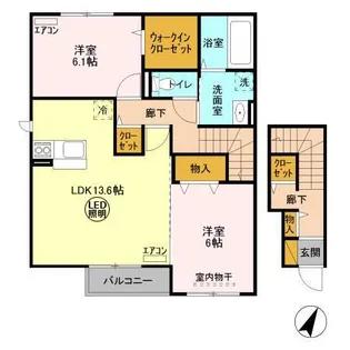 グラマードマレⅢ D【201号室】の間取り