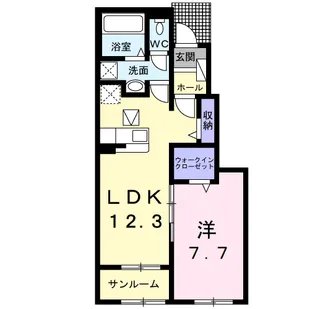 アクアポートⅢ【1階】の間取り