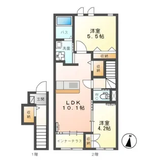 ボヌール【2階】の間取り