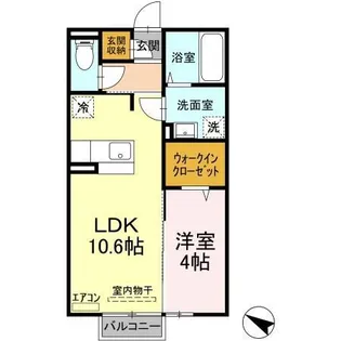 サンライトヒル厨【2階】の間取り