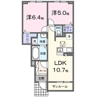 ニコリヴⅠ【1階】の間取り