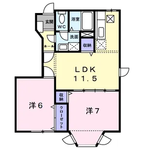 クレディアム【1階】の間取り