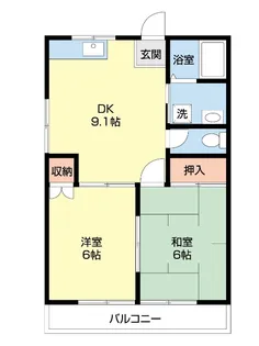 ファーストハイツ鳩塚【102号室】の間取り