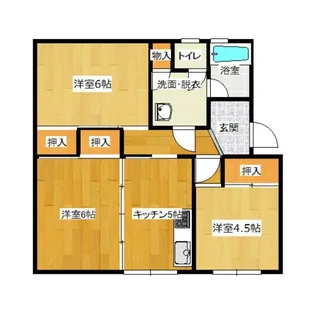 知手マンション【404号室】の間取り