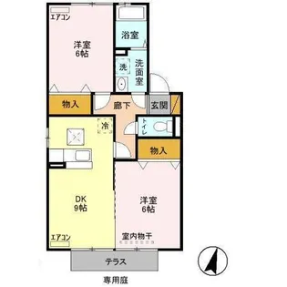 ロイヤルスクエア C【1階】の間取り