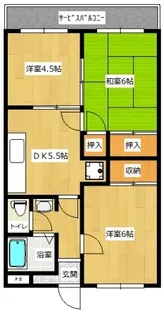 ピースマイル【205号室】の間取り