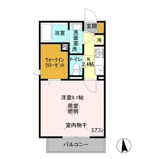 フォレストメゾン堀割【3階】の間取り