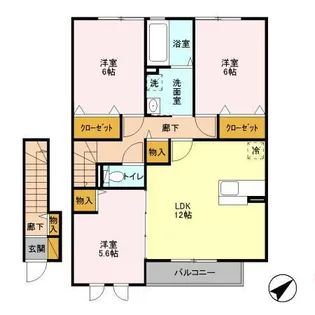 ルミエール A【2階】の間取り