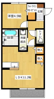 ヒルズ長栖【212号室】の間取り
