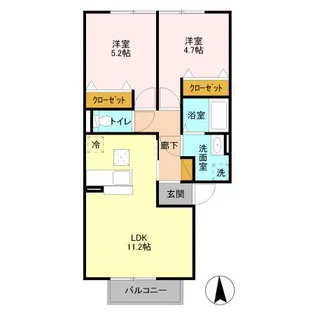 グラマードマレ B【1階】の間取り