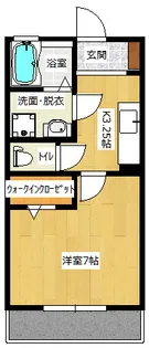 ヒルズ長栖【107号室】の間取り