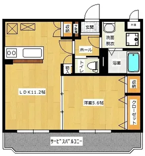 ミヨヒコHK−K1【102号室】の間取り