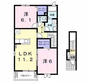 レジデンス オオギⅡ【2階】の間取り