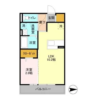 グランドゥール三笠山【2階】の間取り