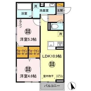 コージーコート・エーデル【2階】の間取り
