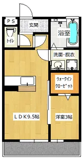 ヒルズ長栖【211号室】の間取り