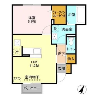 グラマードマレⅥ【101号室】の間取り