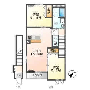 ピエトラ・ディーオⅠ【2階】の間取り