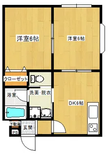 αNEXT常総第8弐番館【203号室】の間取り