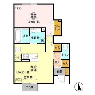 レガート知手 C【1階】の間取り