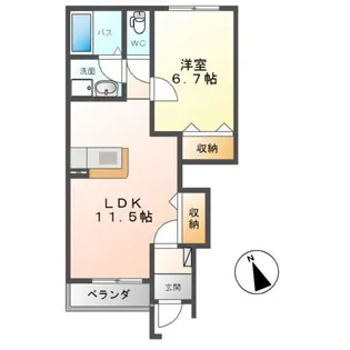 カーサ・アバンティー【1階】の間取り