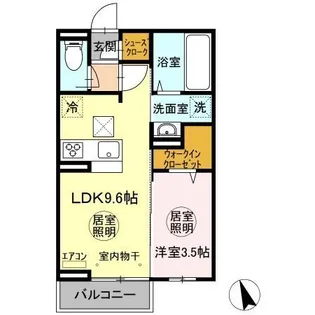 コージーコート・エーデル【1階】の間取り