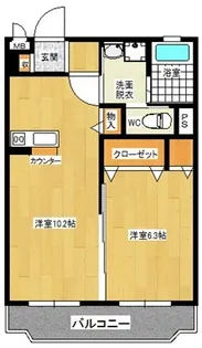 ミリオンロード【206号室】の間取り