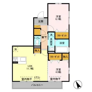 ラ ルーチェ B【2階】の間取り